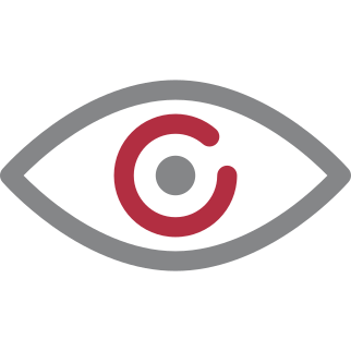 Um olho com uma mandala no centro da pupila